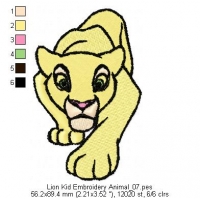 Lion Kid Embroidery Animal_07